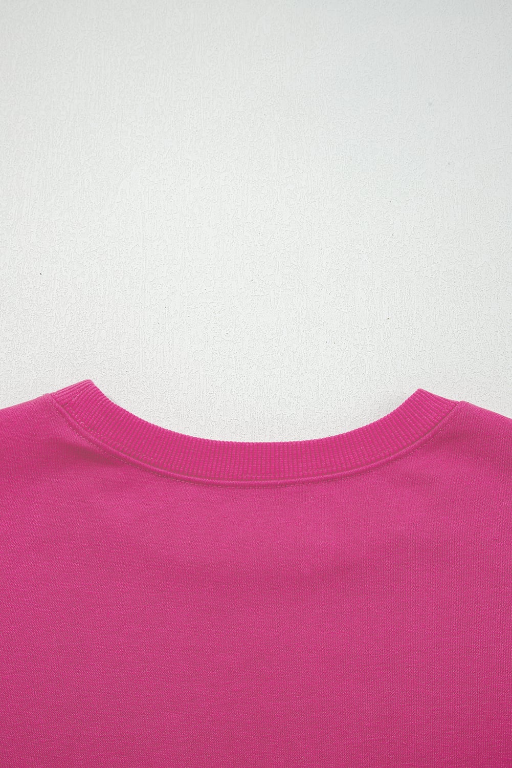Rose Red Varsity Striped Detail Drop Shoulder Oversized Sweatshirt