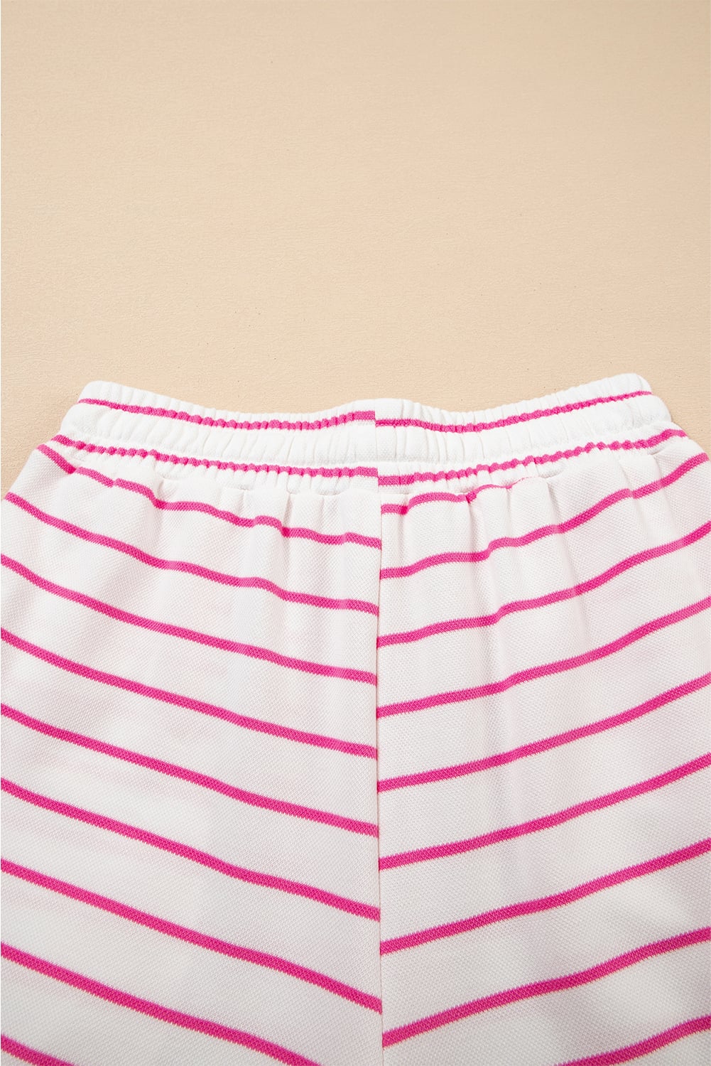 Rose Stripe Casual Wide Leg 2pcs Pants Set
