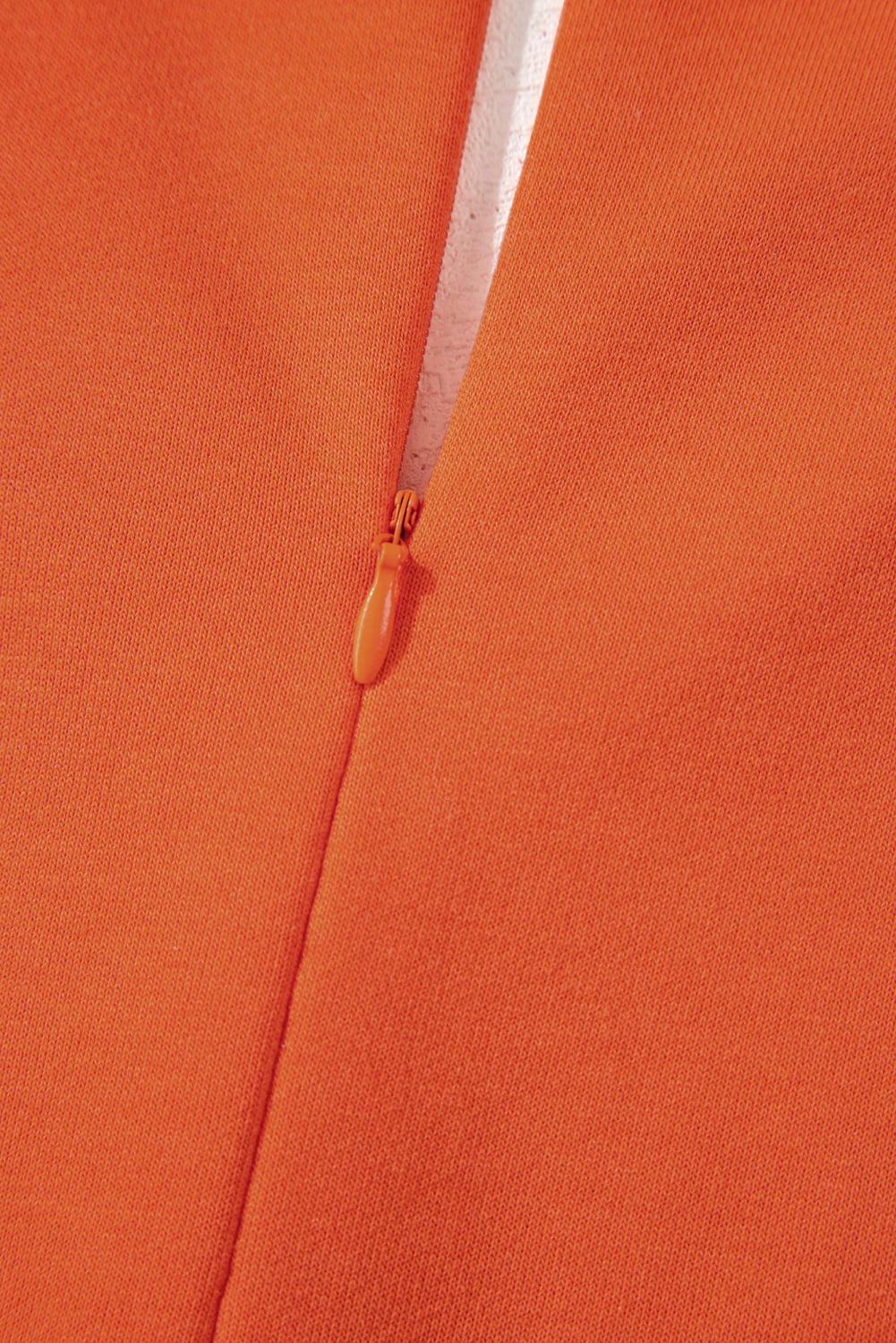 Russet Orange Two-tone Short Sleeve V Neck Patched Pocket Loose Romper