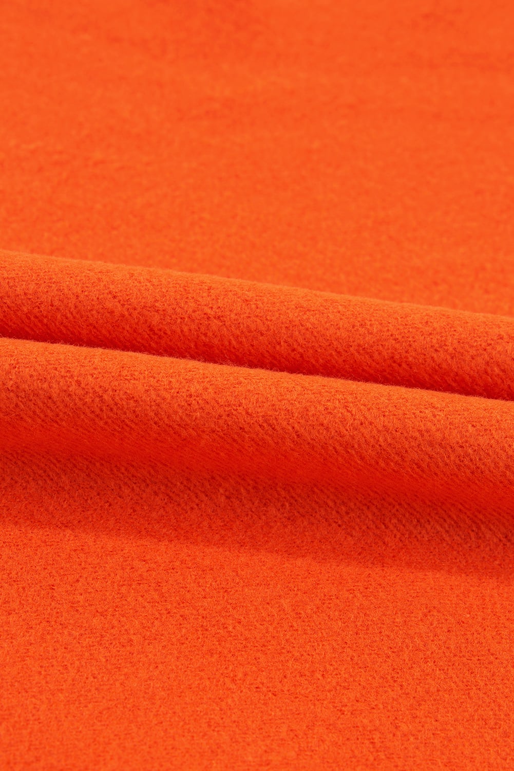 Russet Orange Solid Fleece Lined Drop Shoulder Terry Sweatshirt