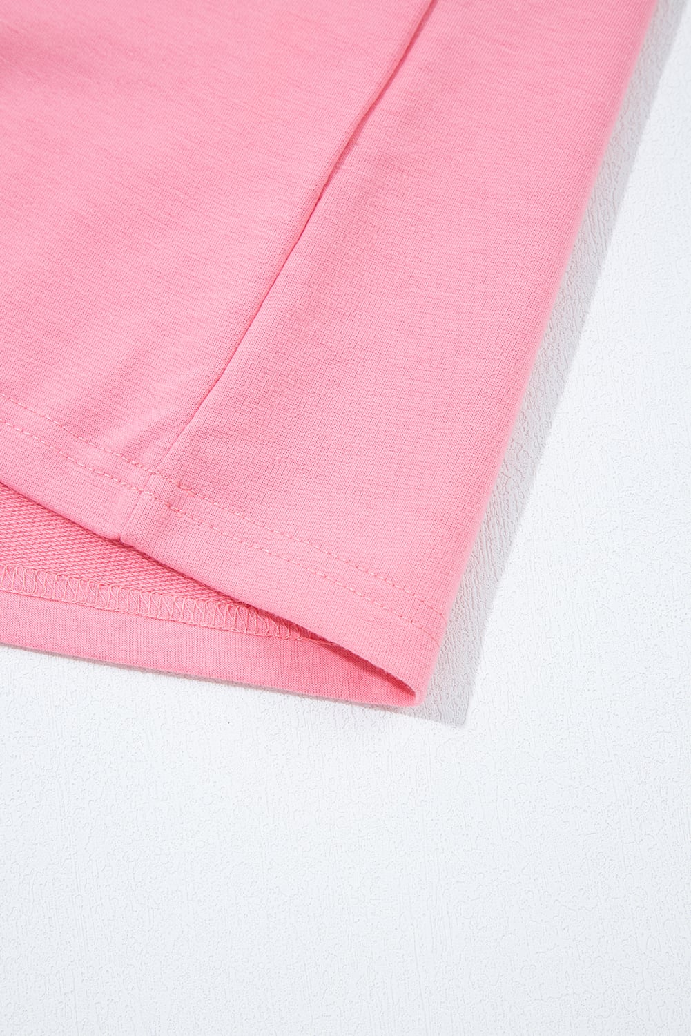 Sachet Pink Drop Shoulder Lace Ruffled Sleeve Patchwork Loose Sweatshirt