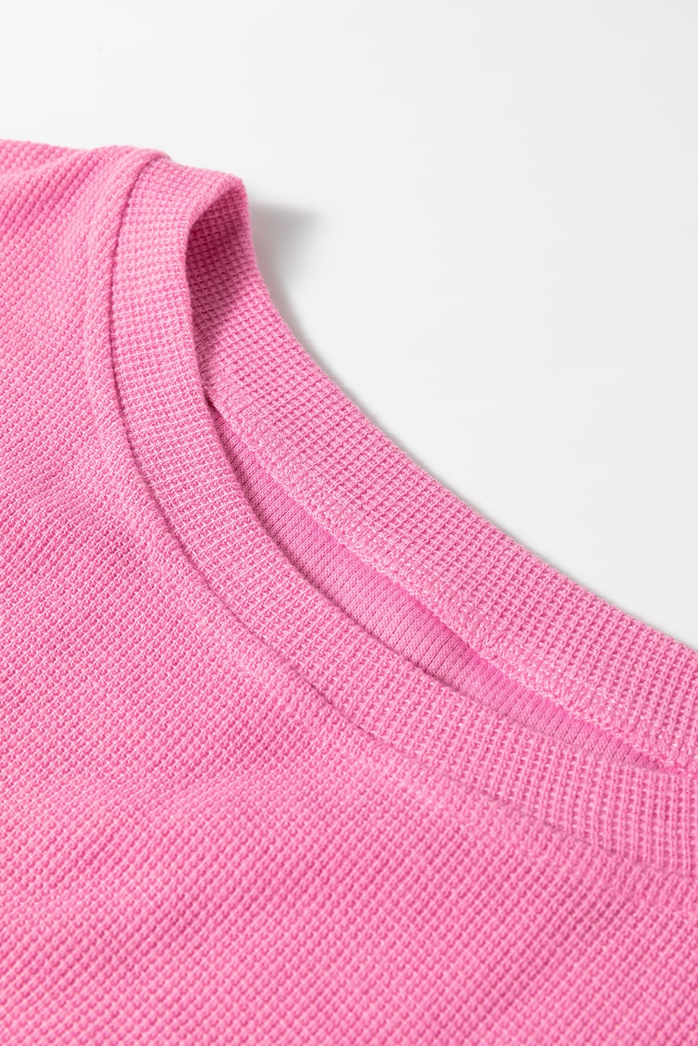 Sachet Pink Exposed Seam Striped Color Block Patchwork Long Sleeve Top