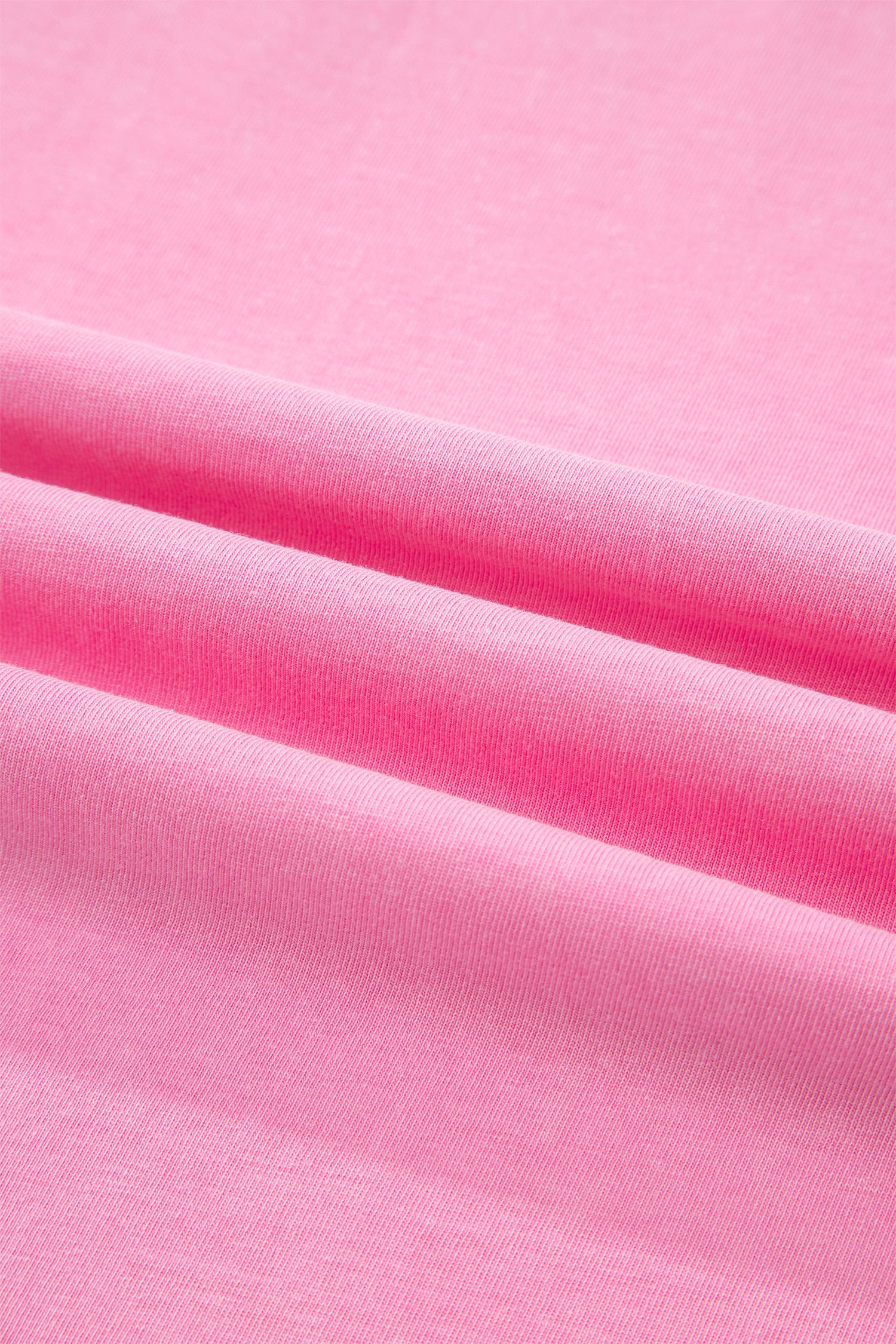 Sachet Pink Plus Size Mineral Wash Raw Edge Round Neck Tee