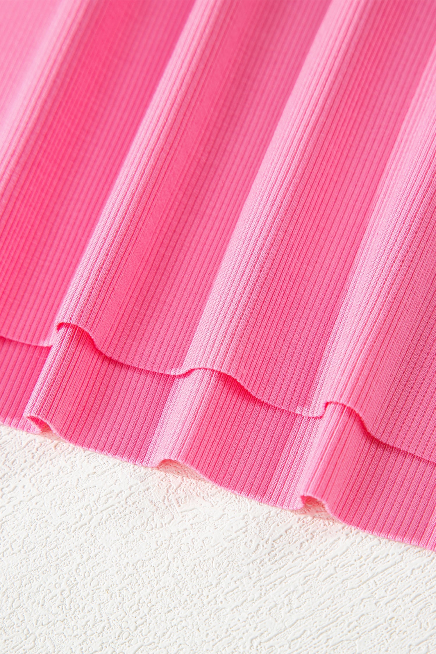 Sachet Pink Slim Ribbed Tank Top and Sweatpants Set