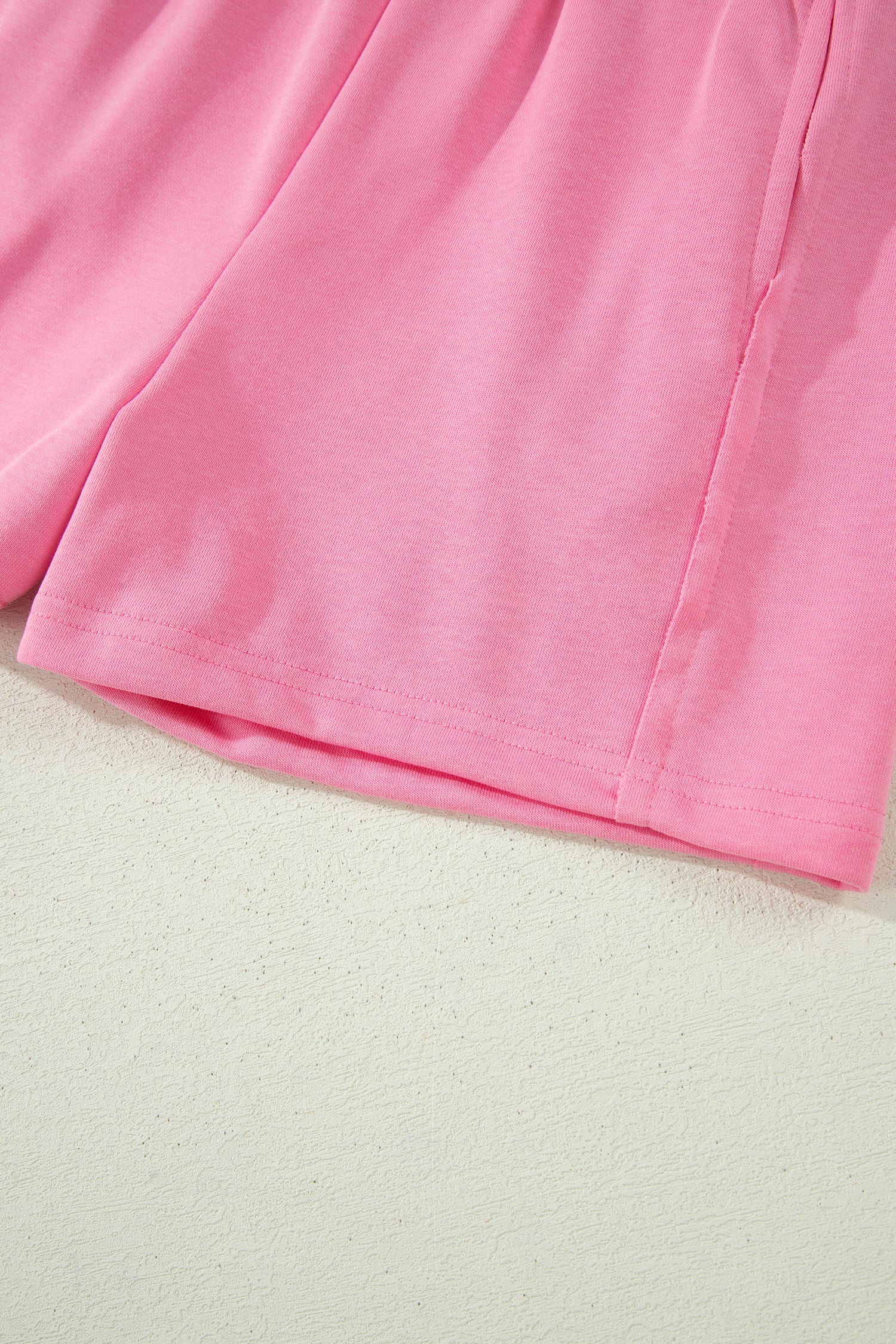 Sachet Pink Slim Tank Top Elastic High Waist Shorts 2pcs Outfit