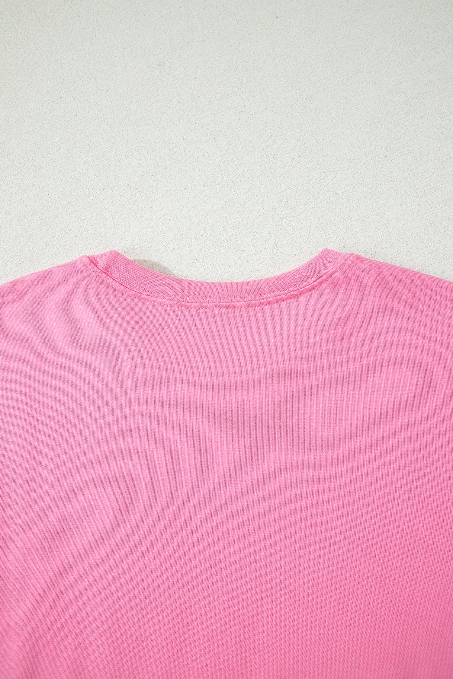 Sachet Pink Solid Cover Oversize Tee Pocketed Casual Pants 2pcs Outfit