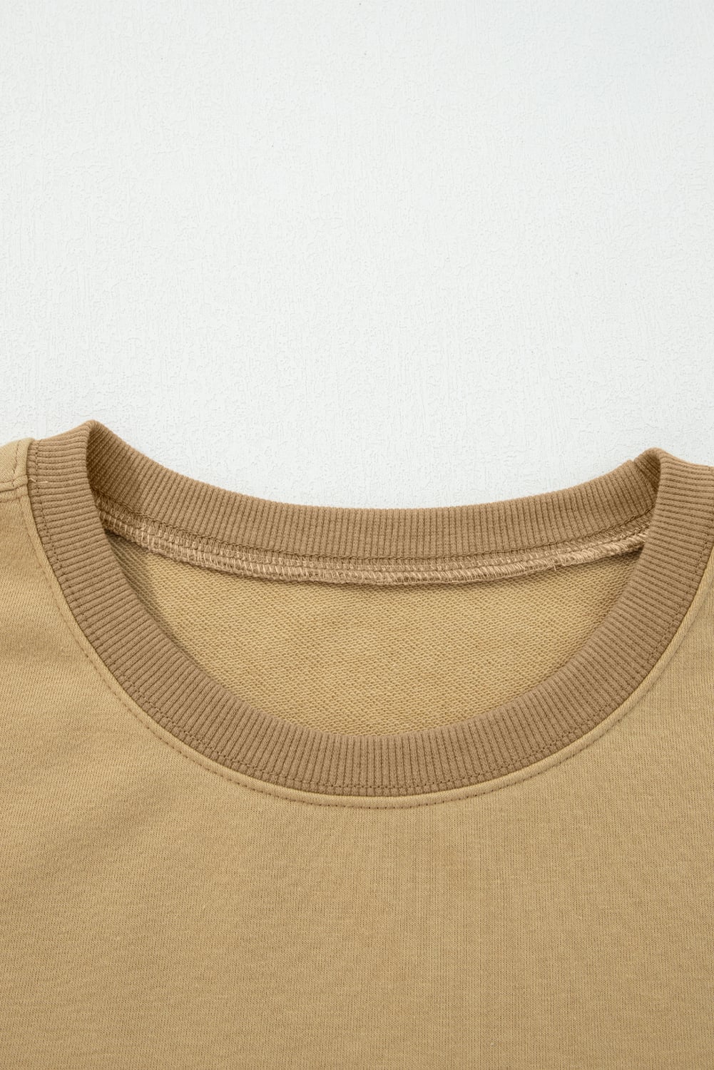Sage Green Contrast Star Patchwork Exposed Seam Uneven Hem Drop Shoulder Sweatshirt
