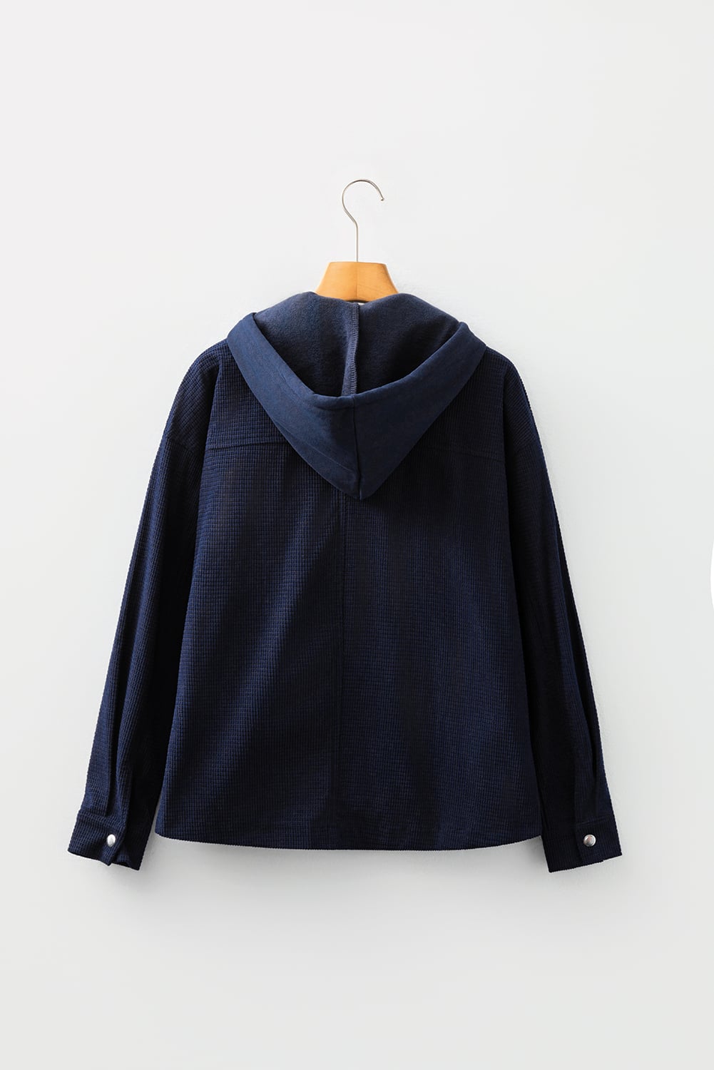 Sail Blue 2 in 1 Thermal Knit Textured Hooded Jacket