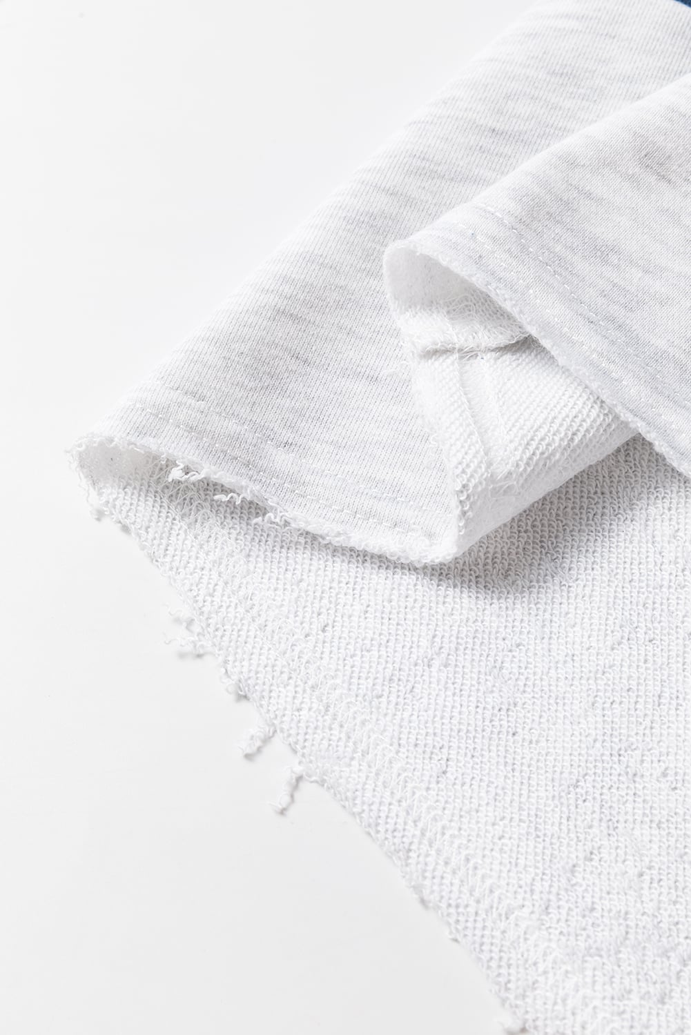 Sail Blue Colorblock Striped Patchwork 3/4 Sleeve Raw Seamed Sweatshirt