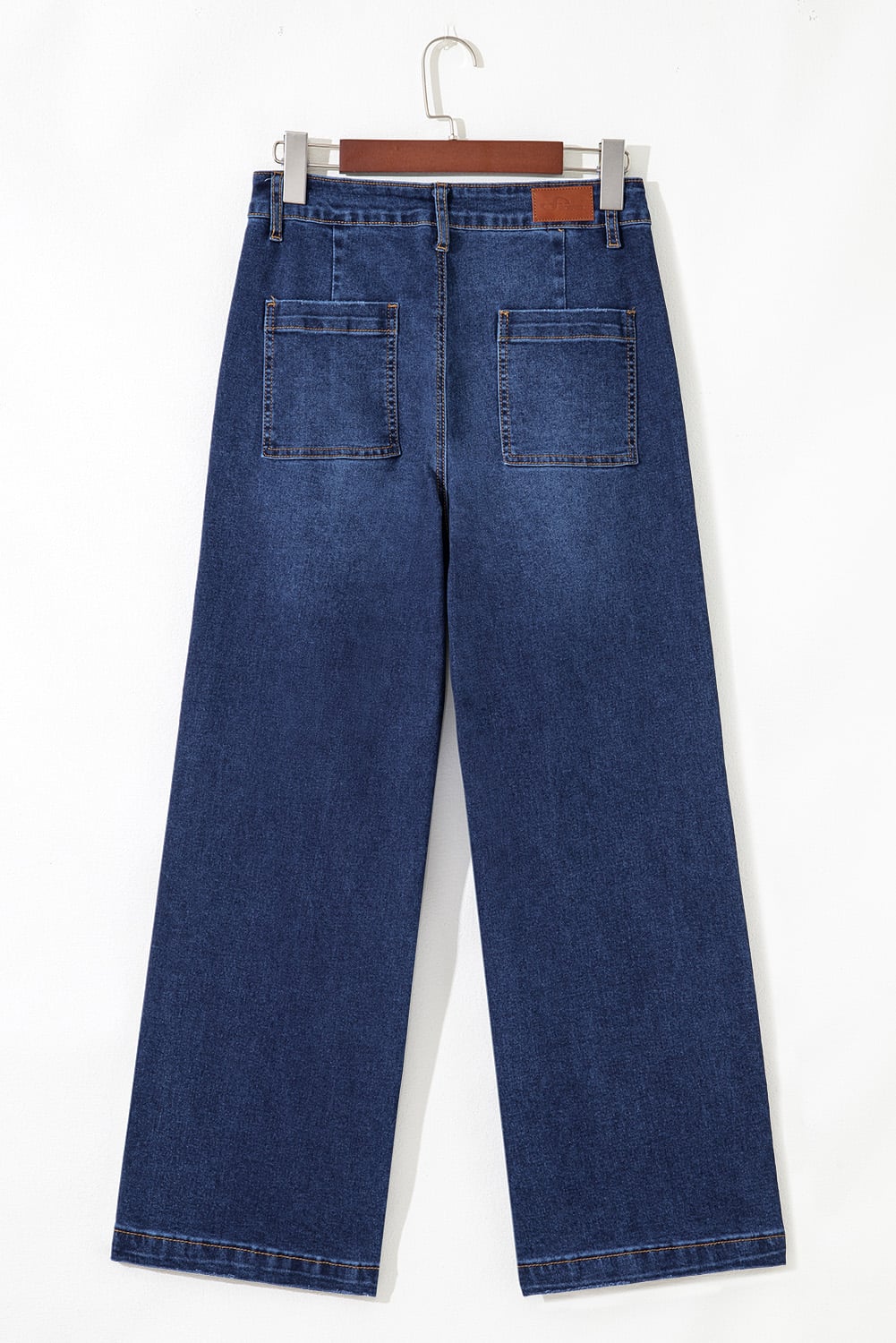 Sail Blue Mimimalist Patch Pocket Womens Shift Jeans
