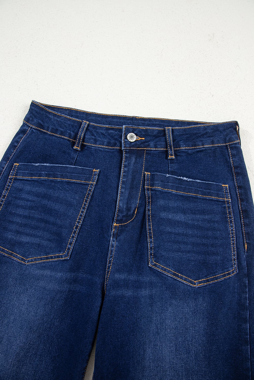 Sail Blue Mimimalist Patch Pocket Womens Shift Jeans