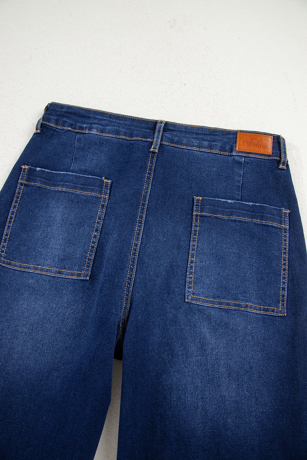 Sail Blue Mimimalist Patch Pocket Womens Shift Jeans