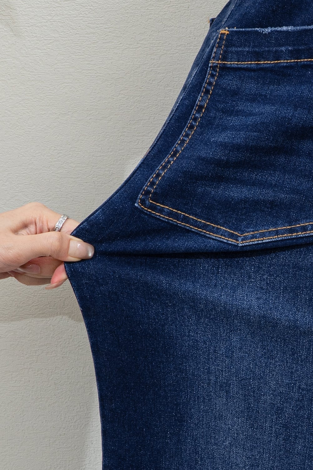 Sail Blue Mimimalist Patch Pocket Womens Shift Jeans
