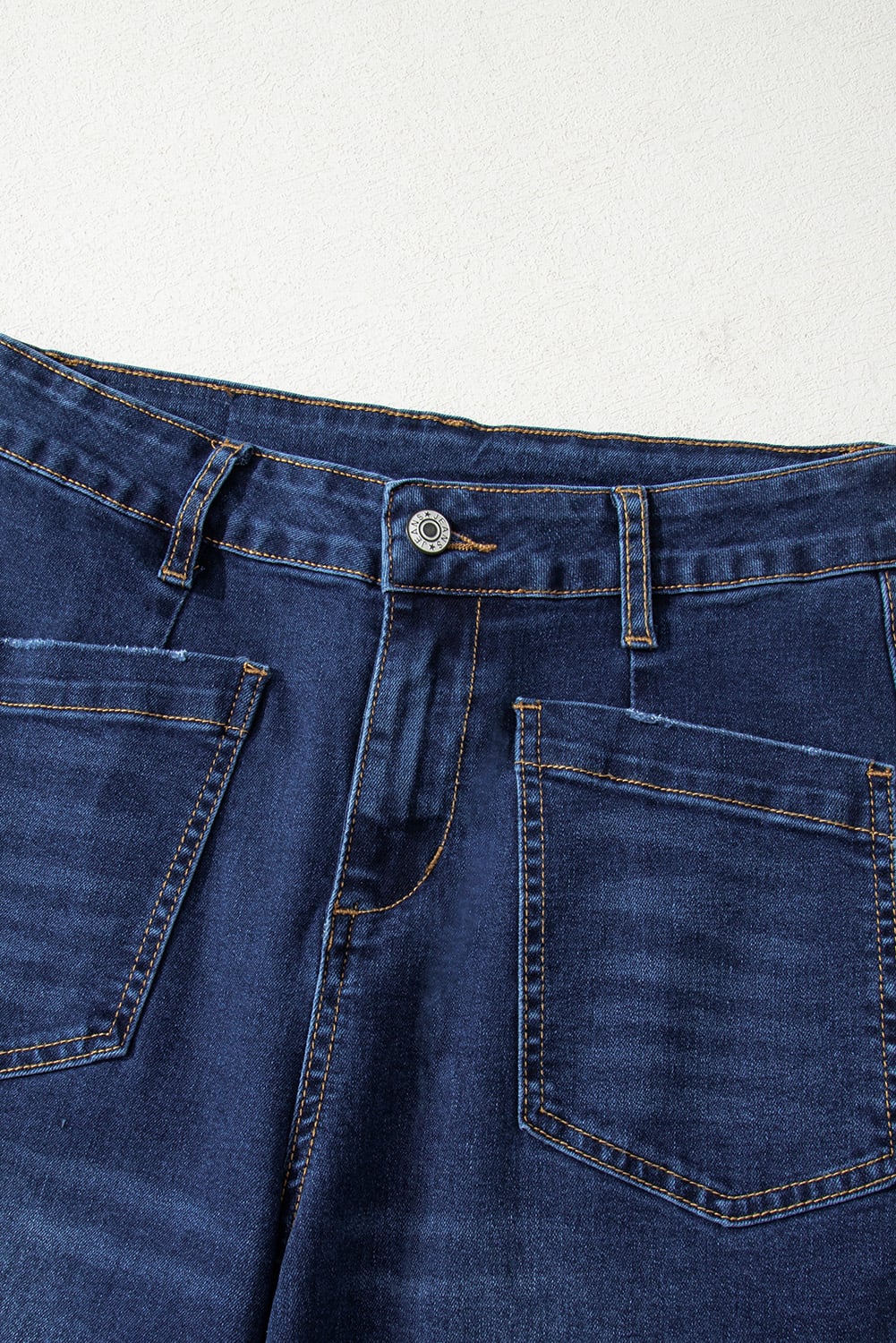 Sail Blue Mimimalist Patch Pocket Womens Shift Jeans