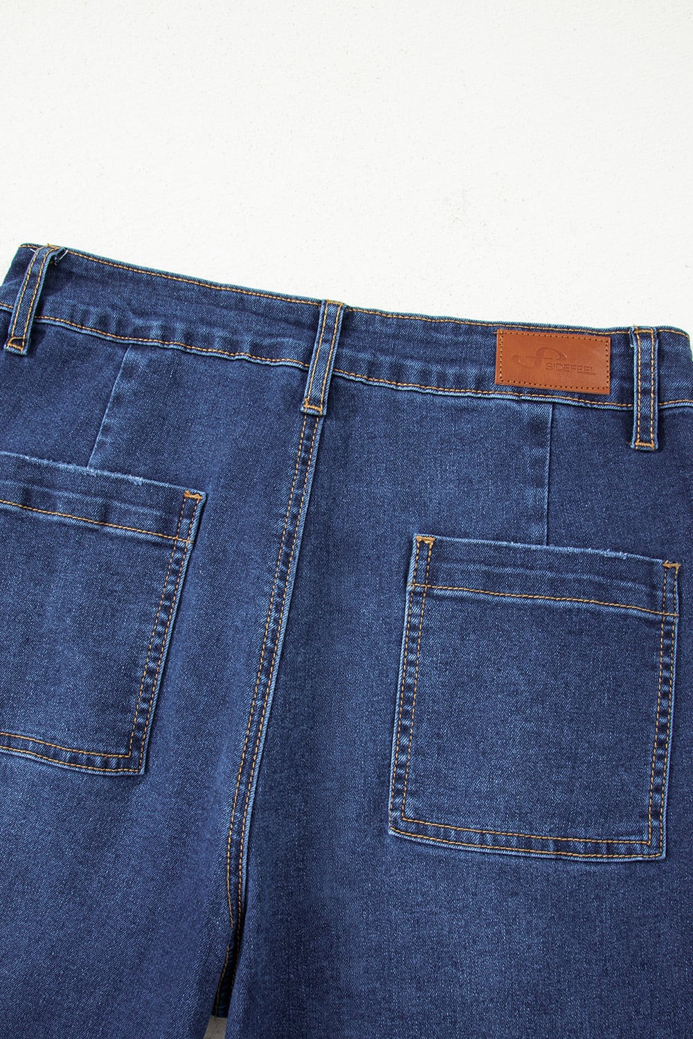 Sail Blue Mimimalist Patch Pocket Womens Shift Jeans