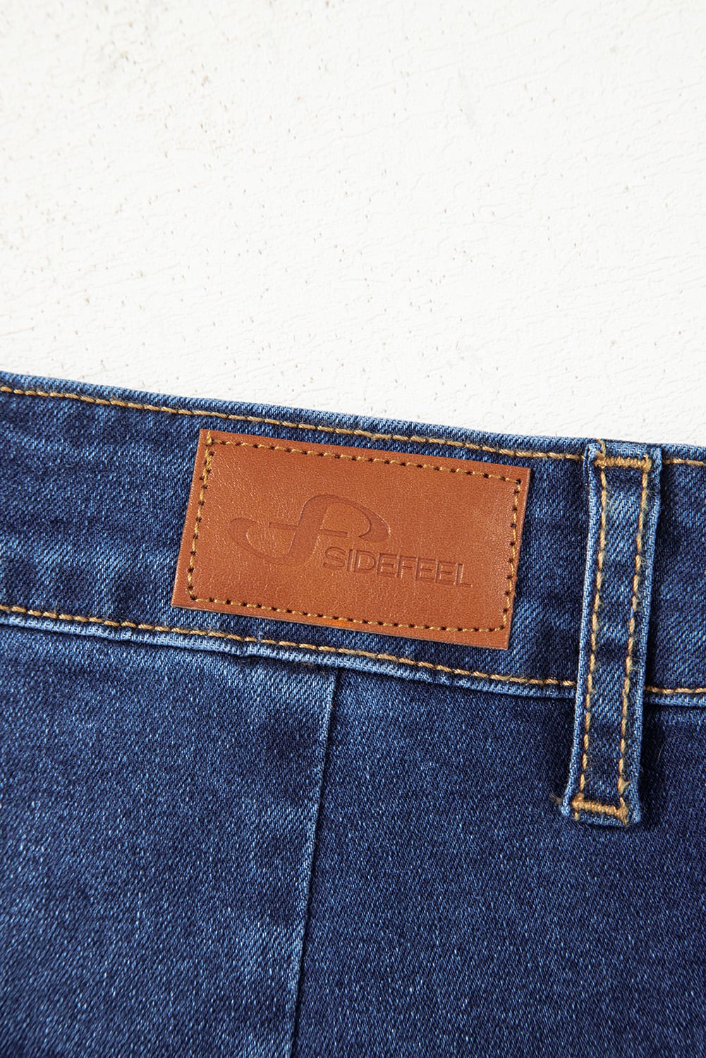Sail Blue Mimimalist Patch Pocket Womens Shift Jeans