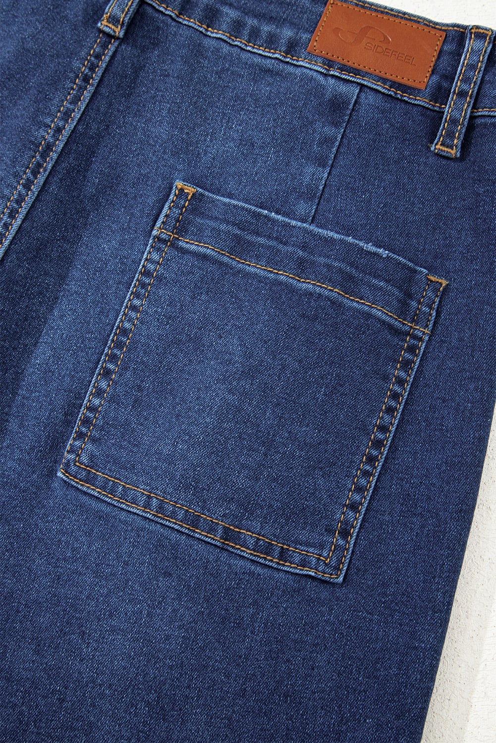 Sail Blue Mimimalist Patch Pocket Womens Shift Jeans