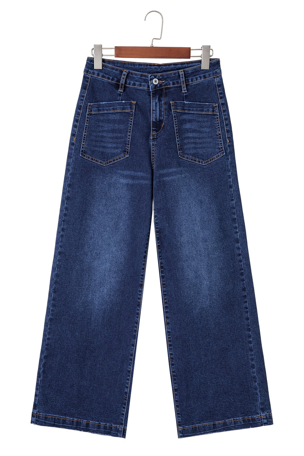 Sail Blue Mimimalist Patch Pocket Womens Shift Jeans