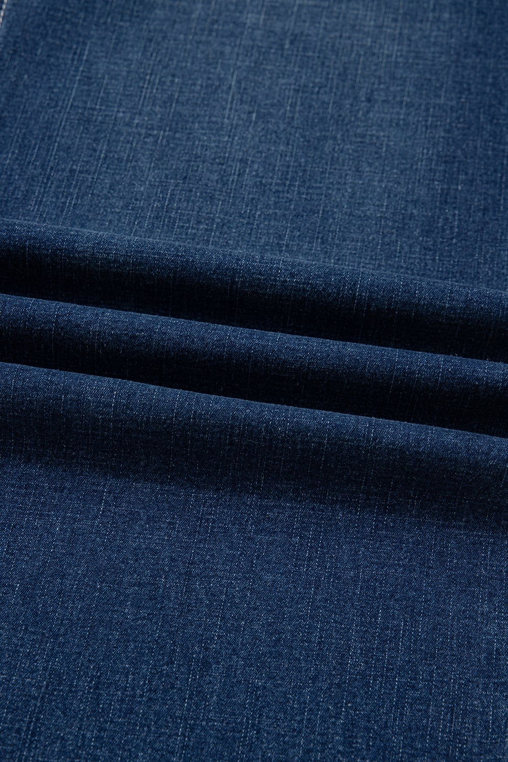 Sail Blue Stitched Waist Detail Loose Cuffed Jeans