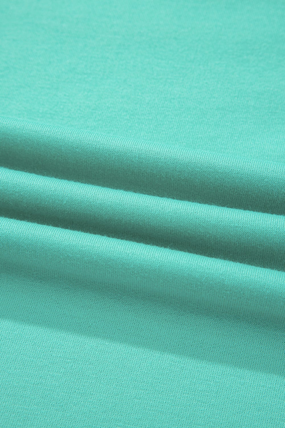 Sea Green Drop Shoulder V Neck Pullover Top and Drawstring Short Plus Size Set