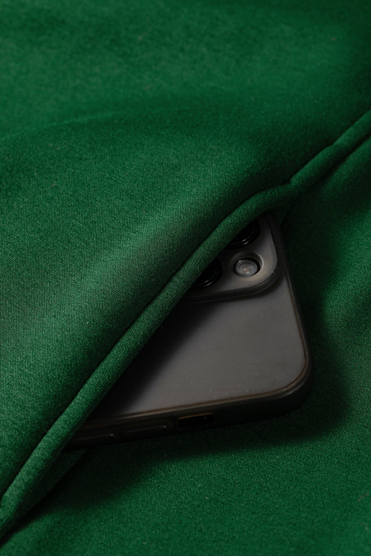 Sea Green High Neck Zip-Up Loose Fit Long Sleeve Sweatshirt