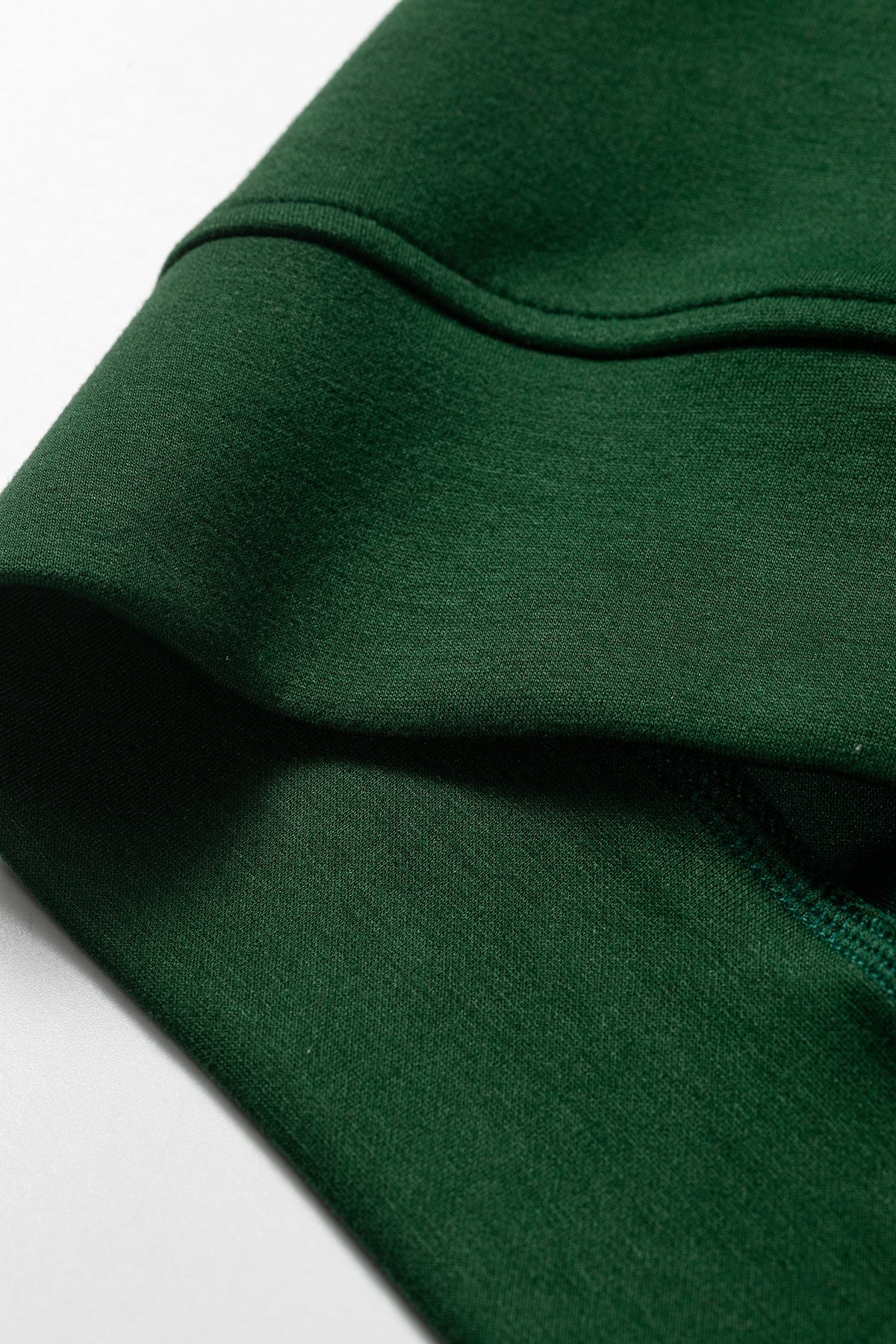 Sea Green High Neck Zip-Up Loose Fit Long Sleeve Sweatshirt
