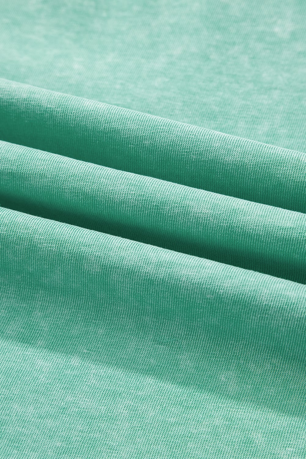 Sea Green Mineral Wash Patched Chest Pocket Casual Tank Top