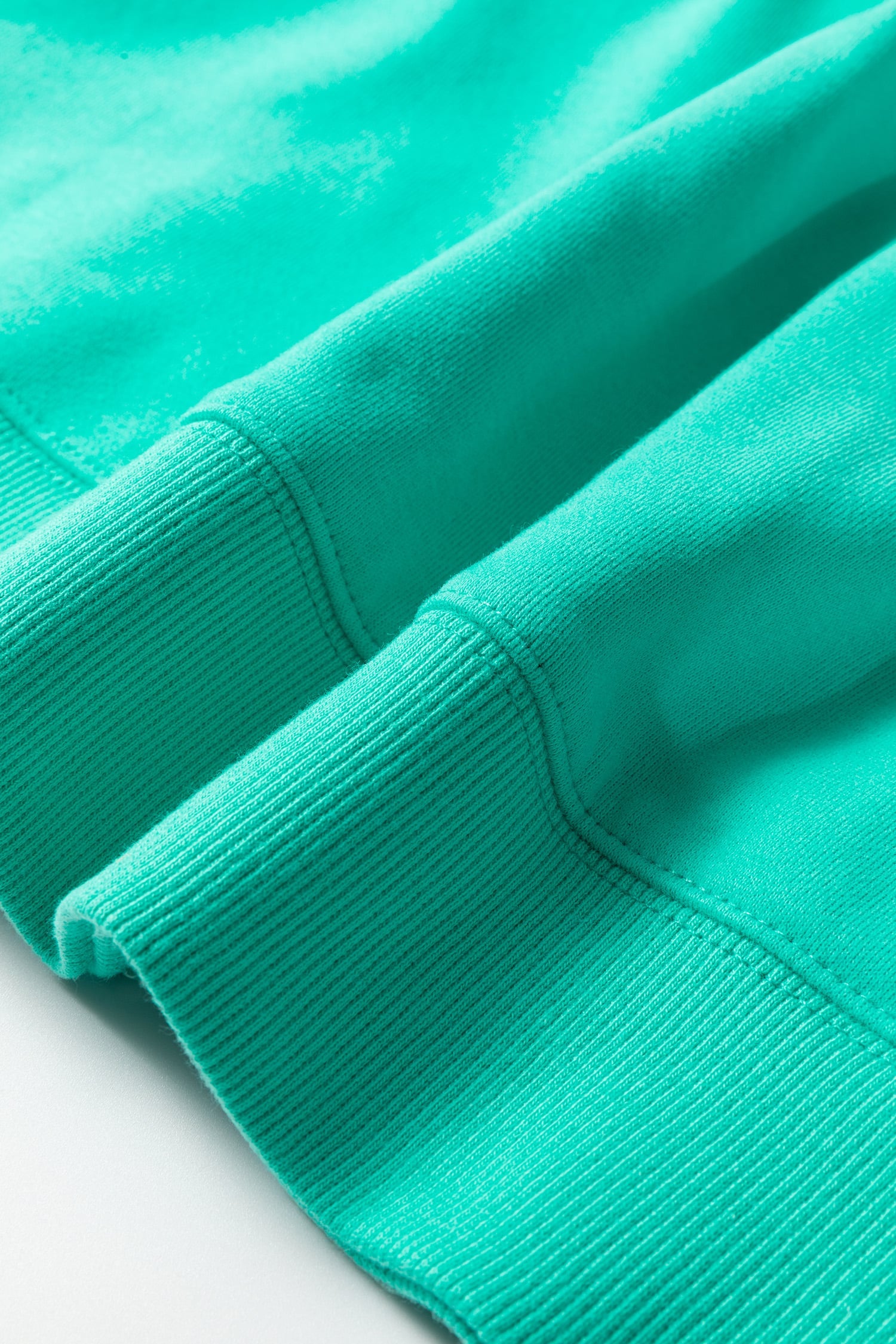 Sea Green Oversize Blessed Embroidered Mock Neck Sweatshirt