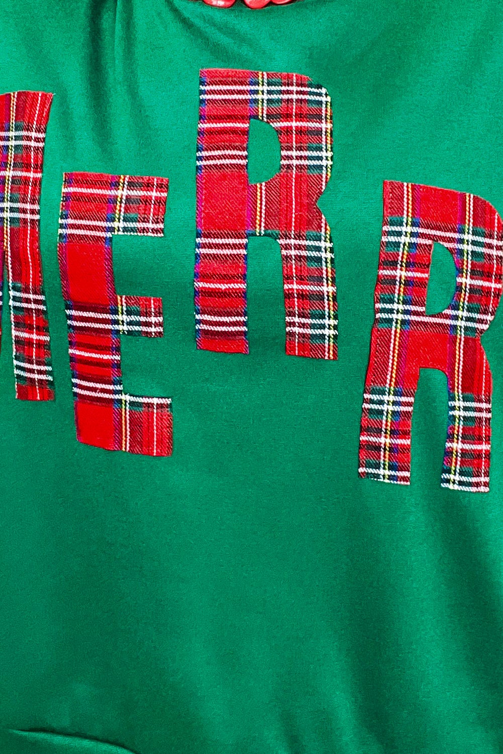 Sea Green Plaid MERRY Christmas Vacation Sweatshirt