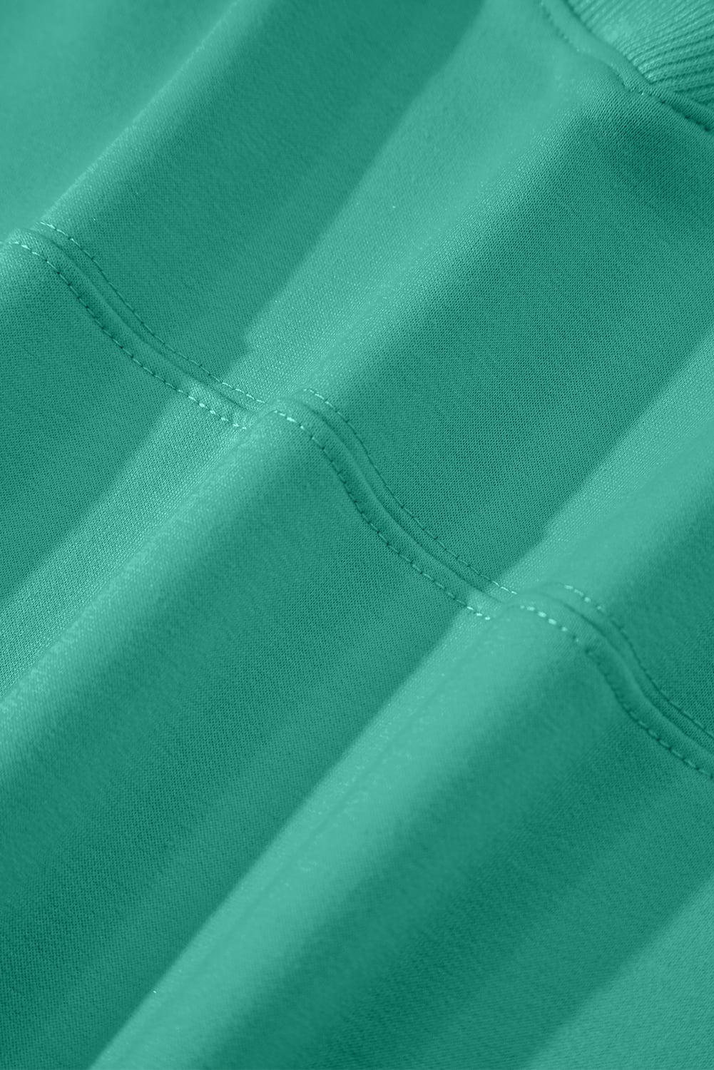 Sea Green Solid Loose V Neck Half Sleeve Tee and Shorts