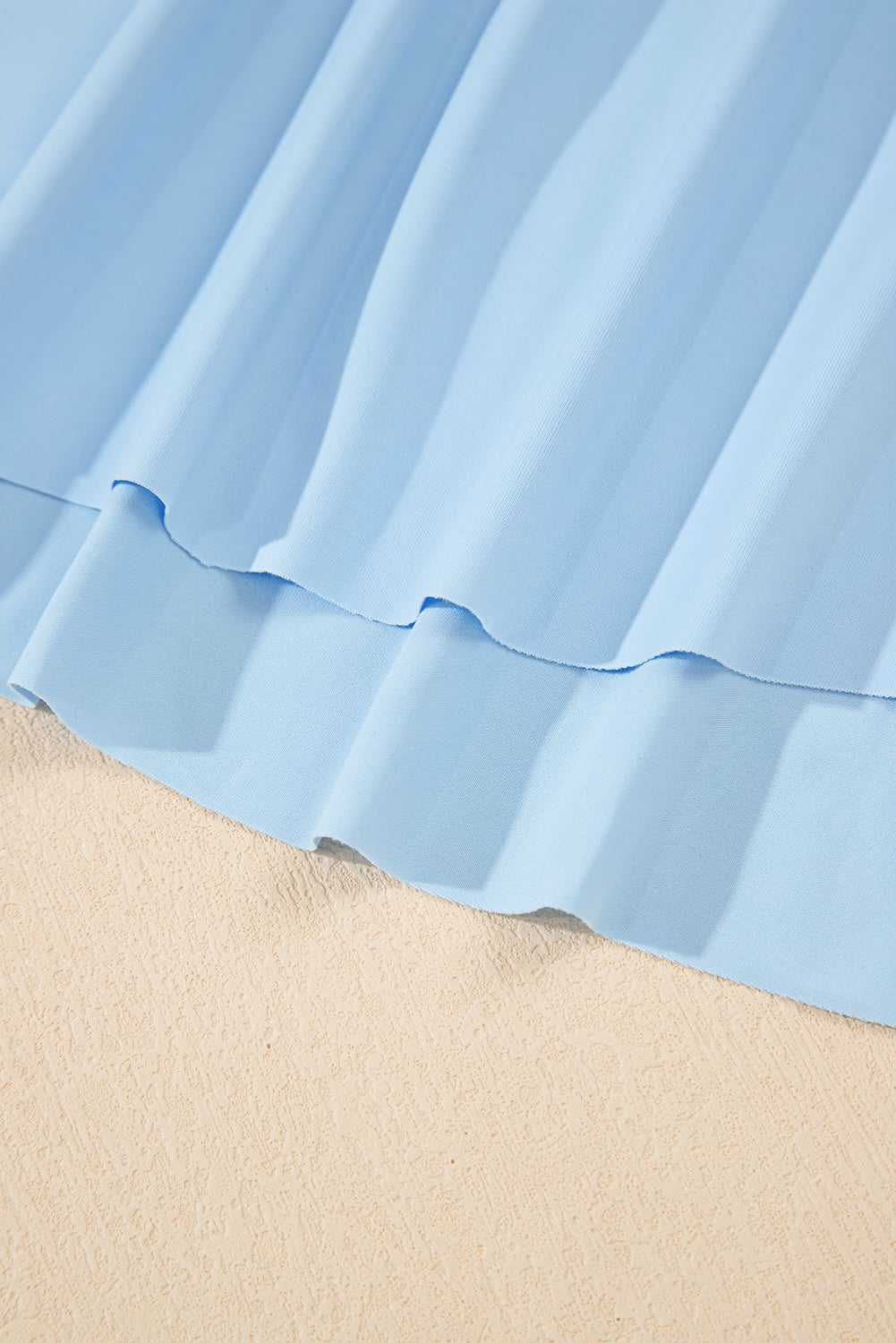 Sky Blue Drawstring Elastic Waistband Lined Tennis Skorts
