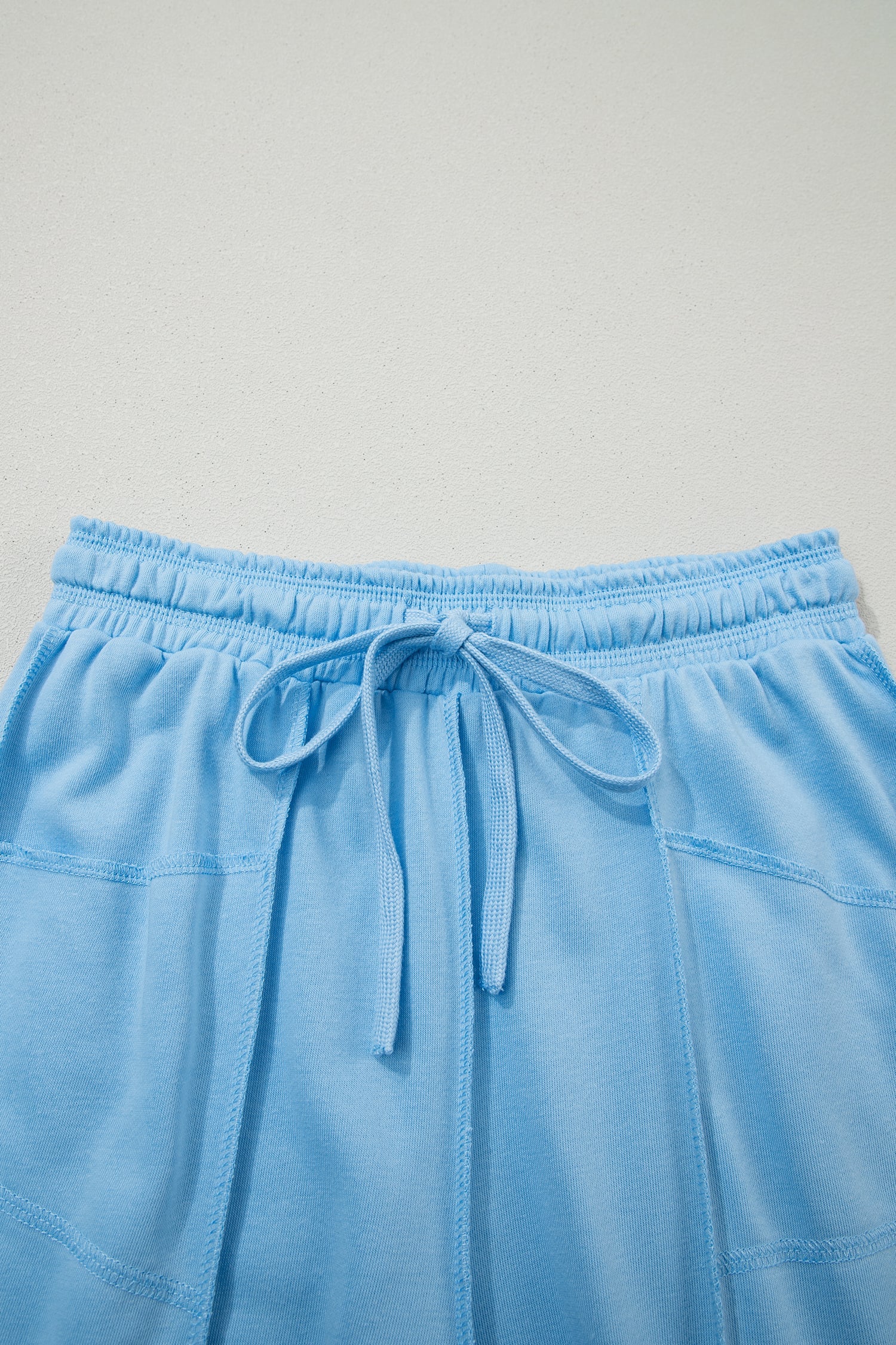 Sky Blue Drop Shoulder Boxy Tee and Barrel Pants Set