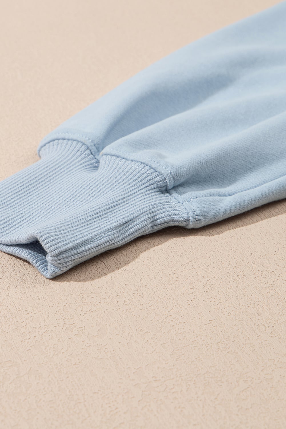 Sky Blue Half Zip up Pullover Active Top and Joggers Set