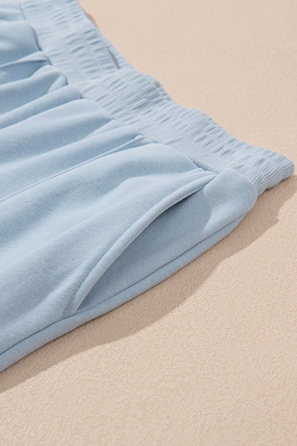 Sky Blue Half Zip up Pullover Active Top and Joggers Set