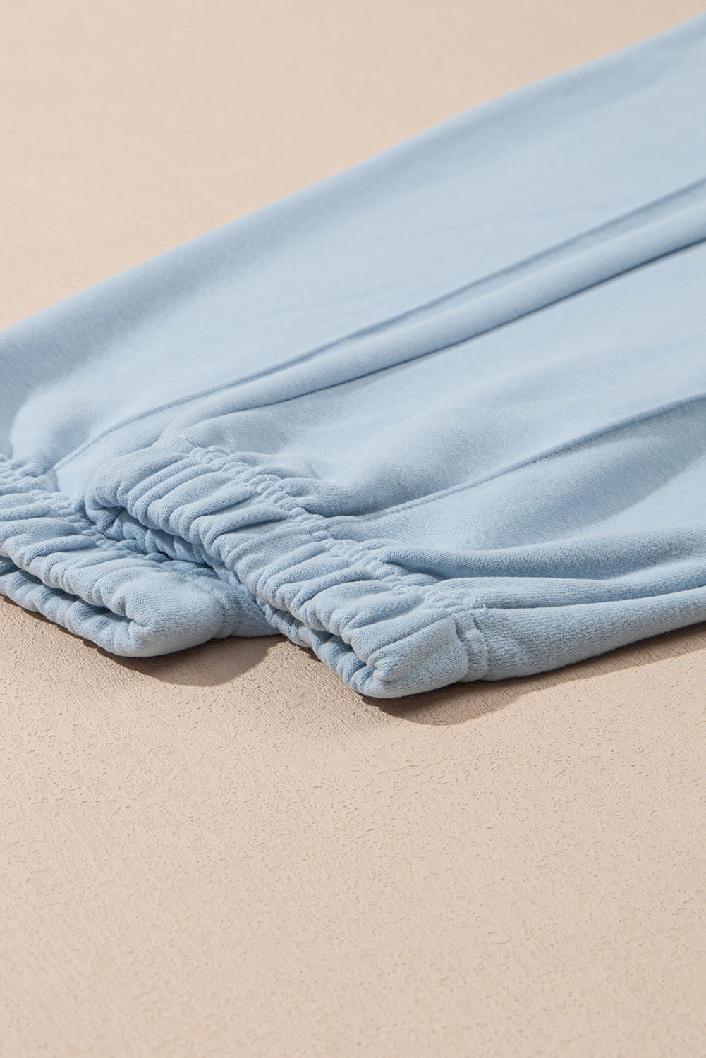 Sky Blue Half Zip up Pullover Active Top and Joggers Set