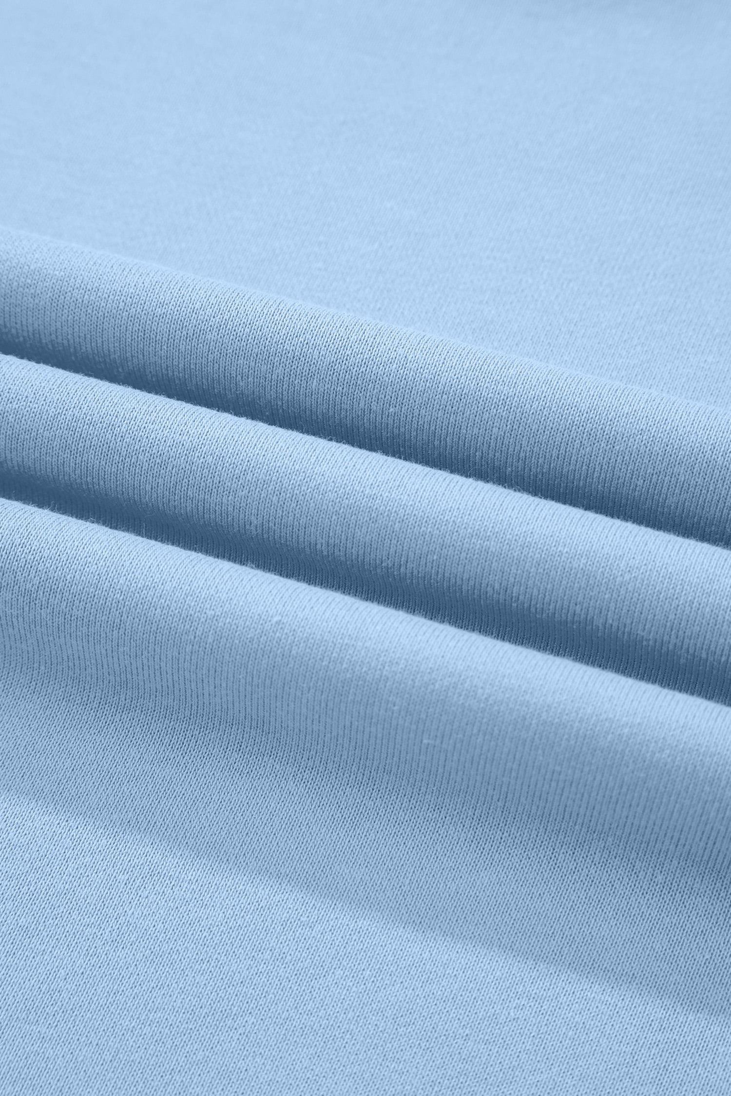 Sky Blue Ribbed Colorblock Trim V Neck Sporty Pullover Mini Skort 2pcs Athleisure Set