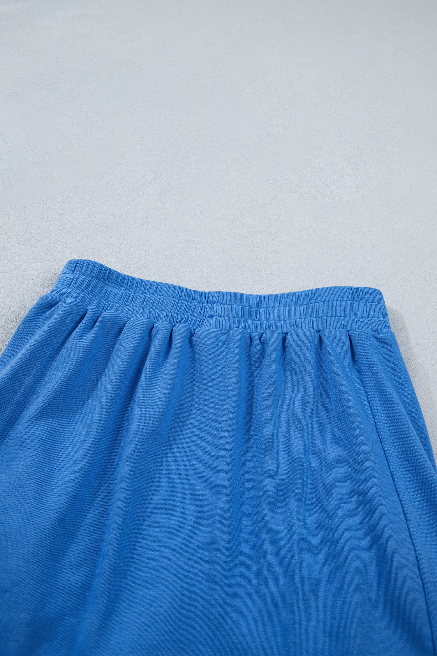 Sky Blue Slim Tank Top Elastic Waist Mini Skort 2pcs Outfit