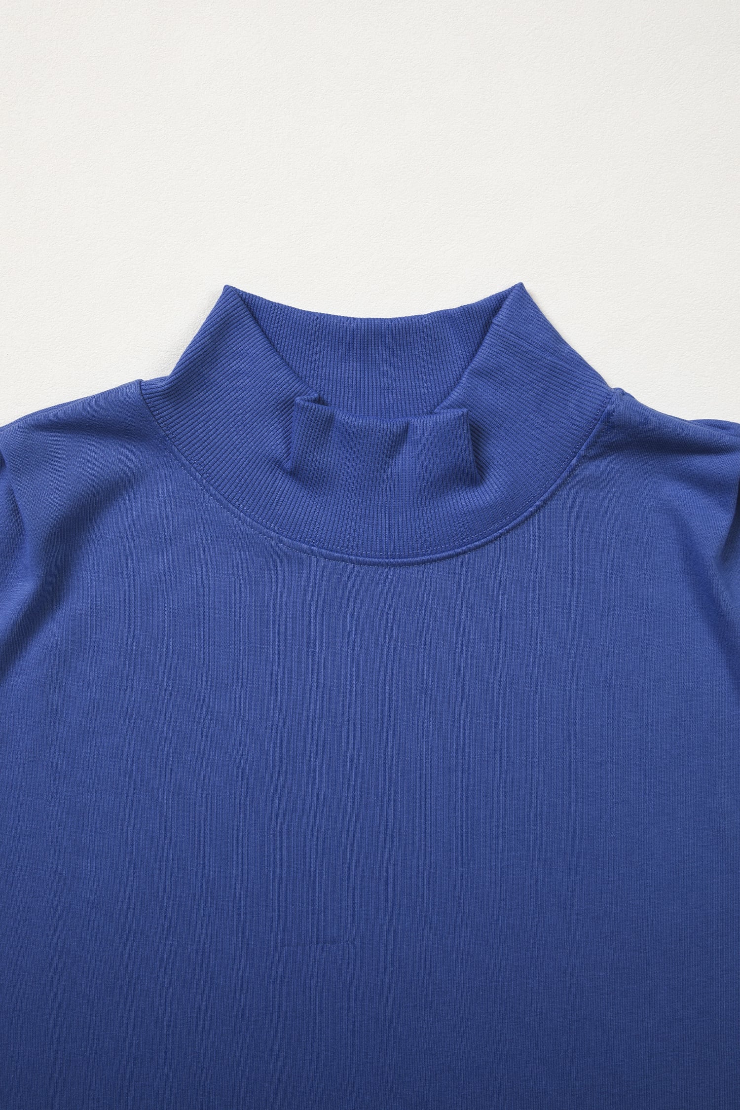 Sky Blue Solid Color High Neck Cap Sleeve Loose Top