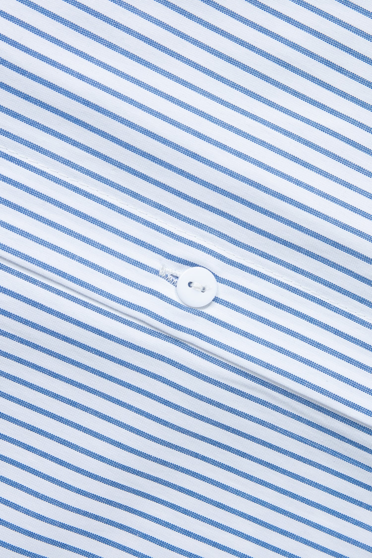 Sky Blue Stripe Colorblock Leopard Patchwork Chest Pocket Cuffed Sleeve Shirt