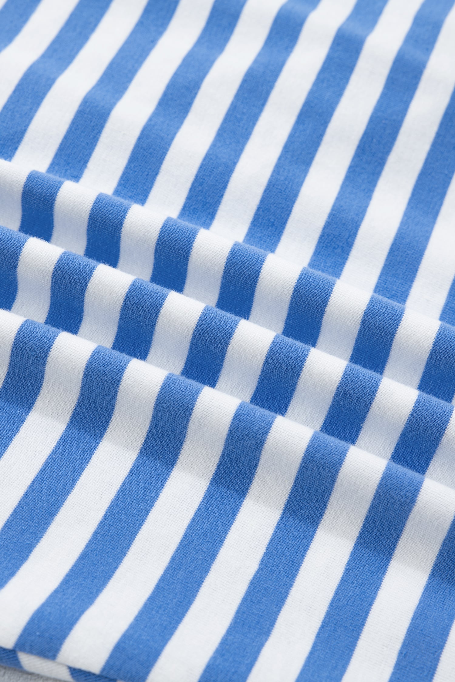 Sky Blue Stripe Nautical Tie Contrast Trim Round Neck T Shirt Mini Dress