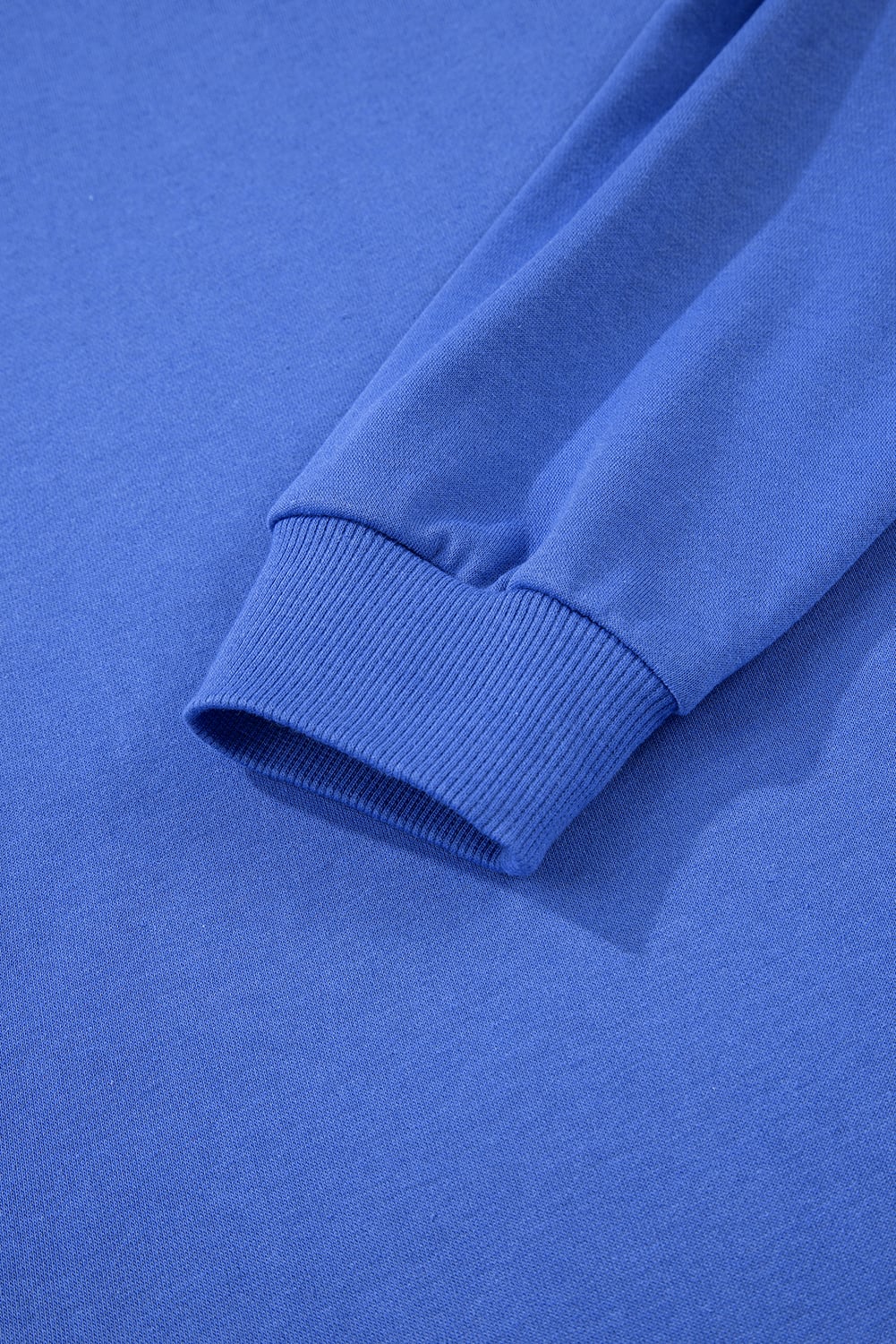 Sky Blue Varsity Contrast Banded Sleeve Shift Sweatshirt Dress