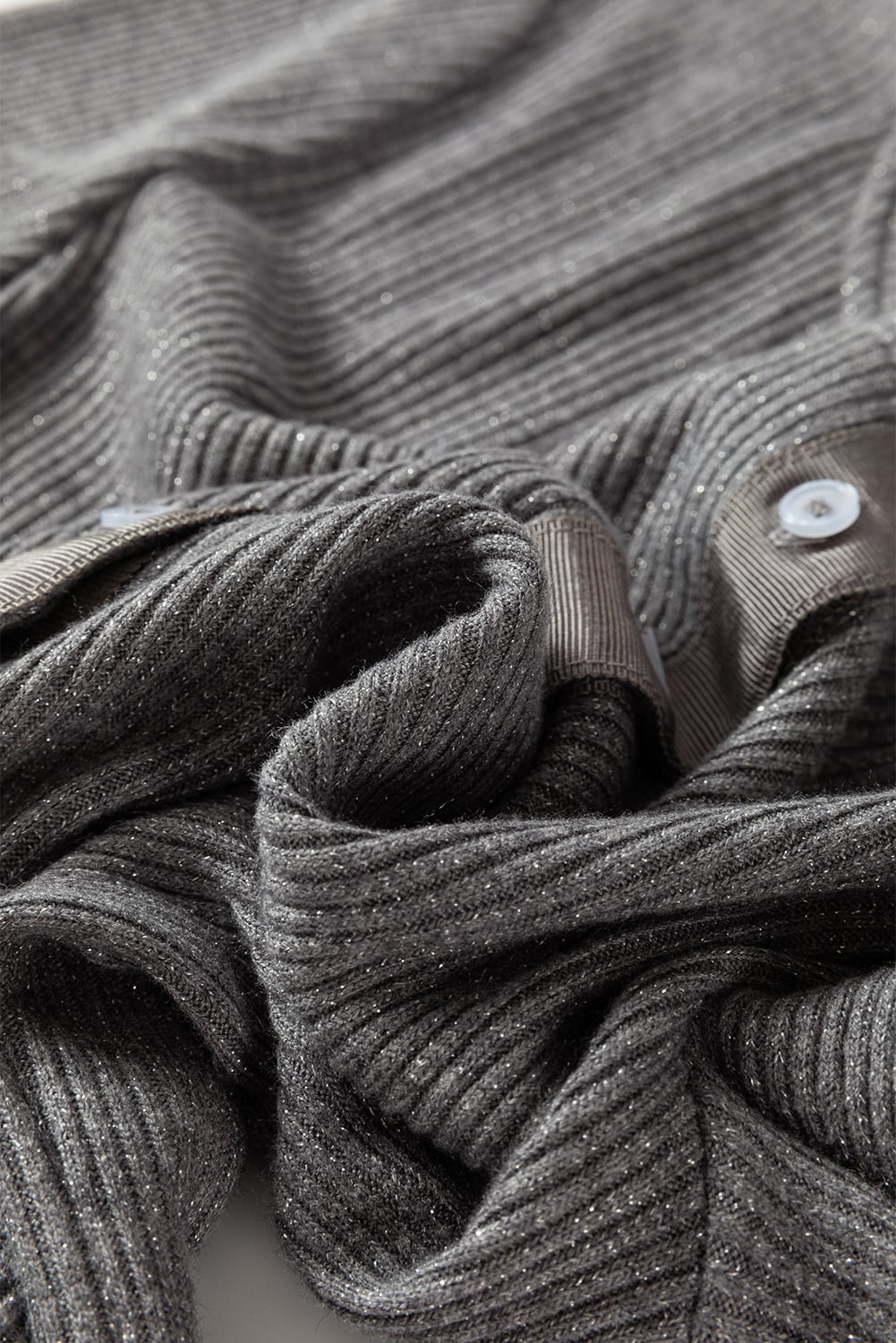 Sleet Ribbed Knit Button Down Slim Cardigan