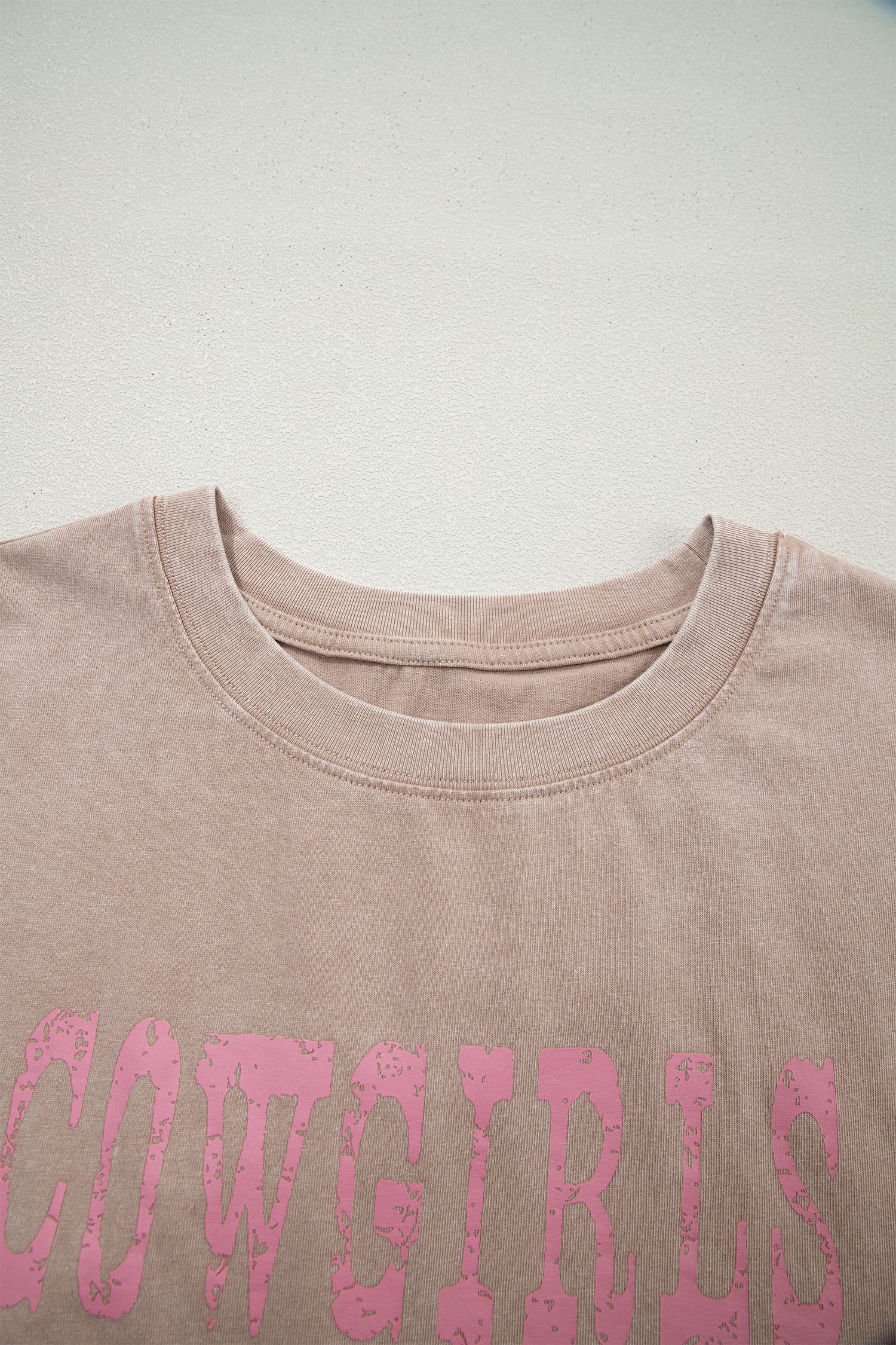 Smoke Gray COWGIRLS DONT CRY Western Graphic Mineral Wash Tank Top