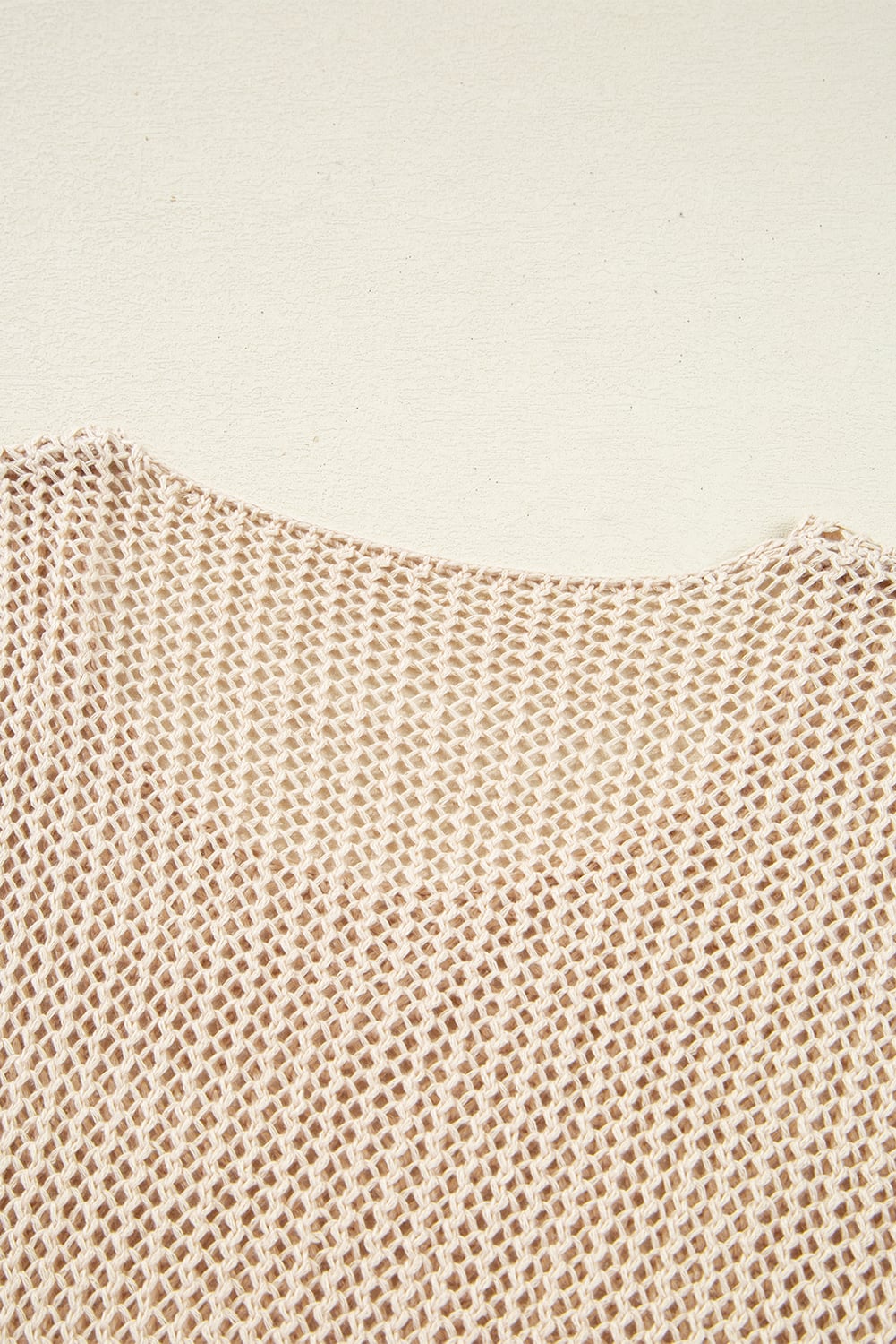 Smoke Gray Crochet Hollow-out Jumper Top Sweater