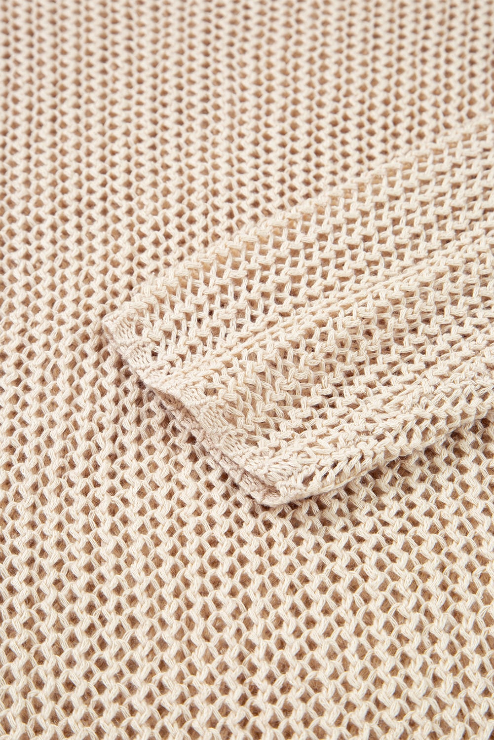 Smoke Gray Crochet Hollow-out Jumper Top Sweater