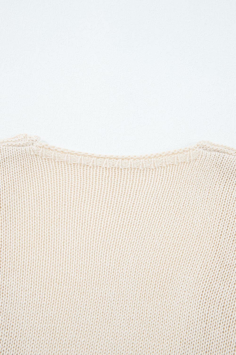 Smoke Gray Solid Color Hollowed Knit Open Front Cardigan Sweater