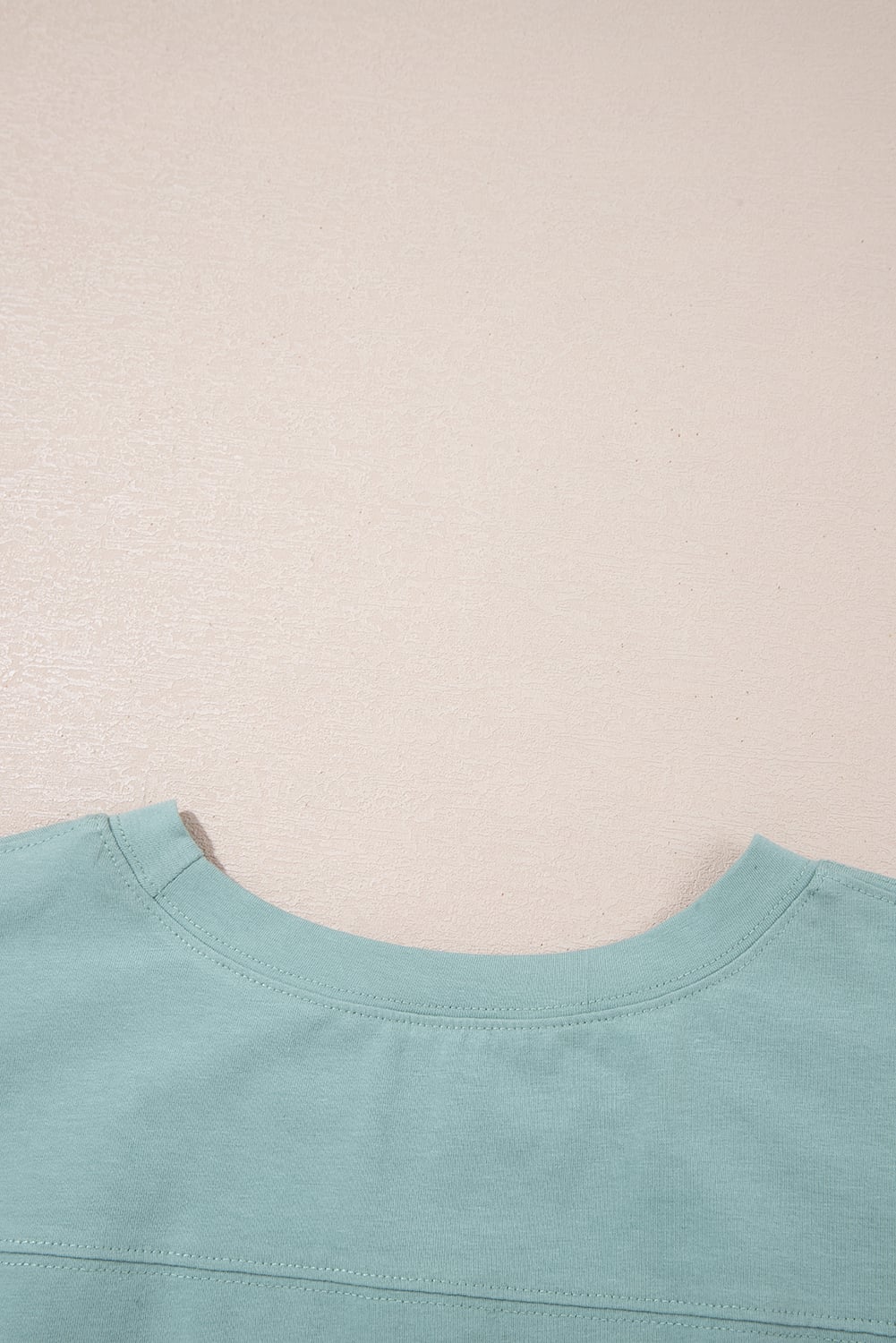 Smoke Green Frayed Denim Star Patched Oversize T Shirt
