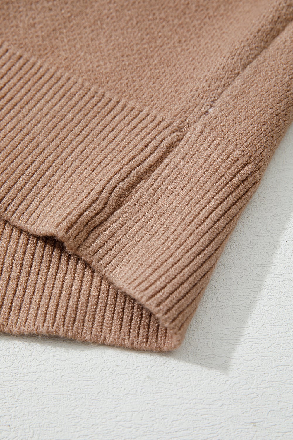 Straw Yellow Leopard Color Block Knit Round Neck Baggy Sweater