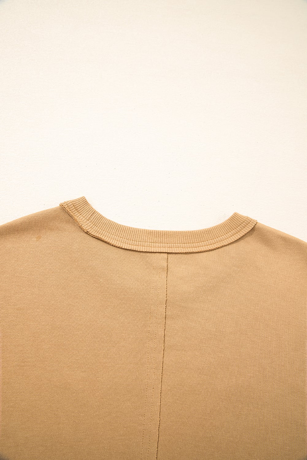 Straw Yellow Plaid Floral Heart Stitched Exposed Seam Mineral Wash Sweatshirt