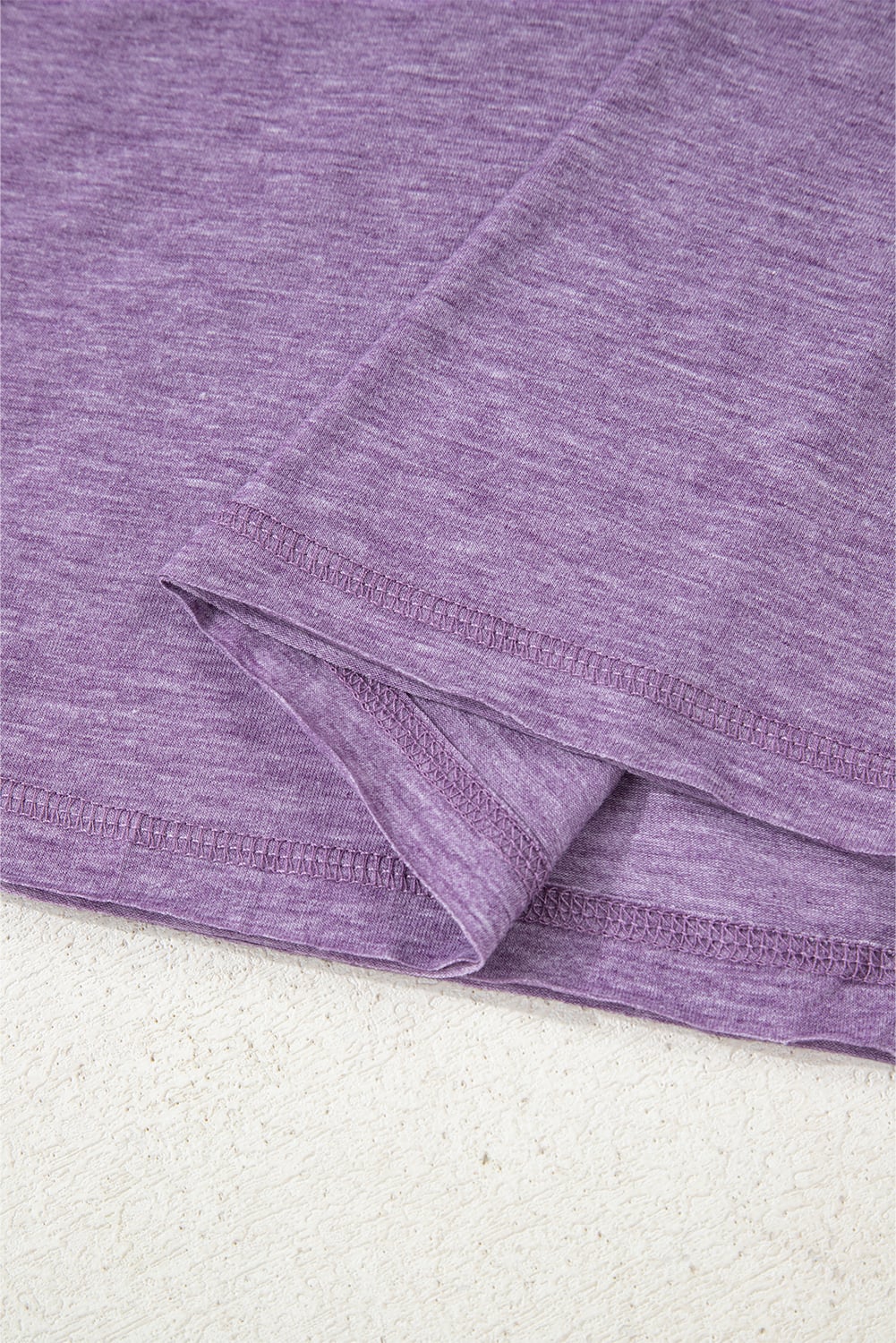 Tillandsia Purple Contrast Print Striped Raglan Long Sleeve Loose Top